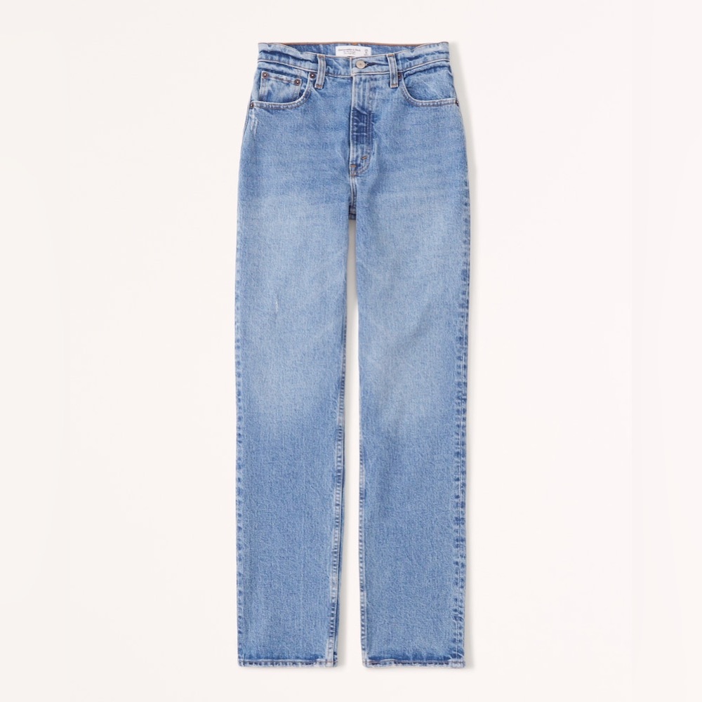 Abercrombie 90s slim straight denim, ultra high rise